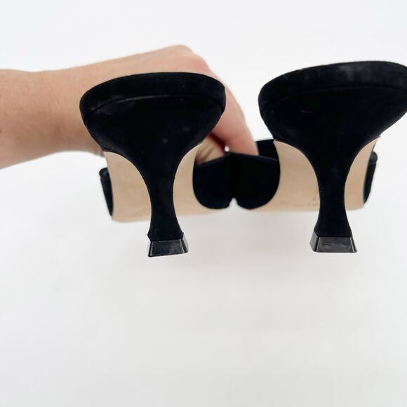 Manolo Blahnik Black Mules with Buckle.  Like new. - Picture 8 of 10
